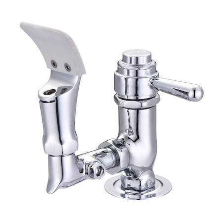 Central Brass Single Hole Drinking Faucet w/ Anti-Microbial Flexible Mouth Guard 3/8in NPT-Female 10365-L